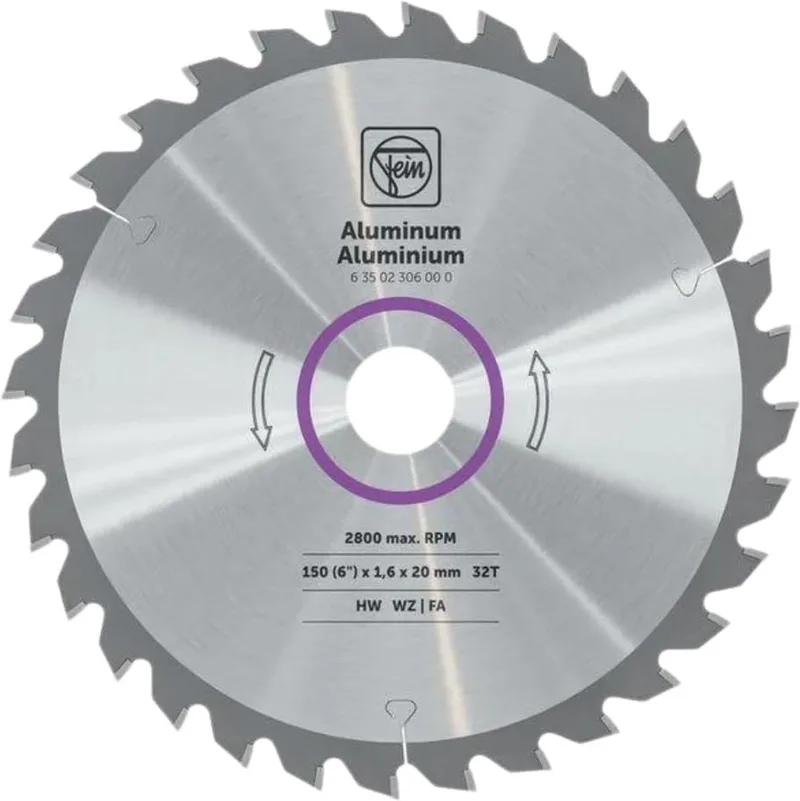 Ø 150mm Asgat 20mm 32T Cirkelzaagblad voor Aluminium & Non-ferro | Premium - 63502306000 de Fein – image du produit