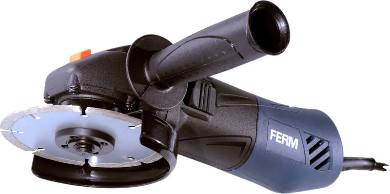 AGM1087 - Haakse Slijper - 125mm - 850W - 3m kabel - Compact - Elektronische herstartbeveiliging - Softgrip - Verplaatsbare zijhandgreep - Verstelbare beschermkap - Slijptol - Slijpmachine by Ferm – product image