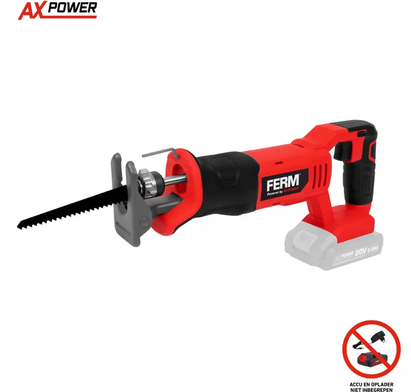 AX-POWER - RSM1024 - Accu - Reciprozaag - 20V - inclusief - 3 zaagbladen - Snelwisselsysteem - Zonder accu en zonder lader - Uitwisselbaar met FX-POWER platform - Draadloze - takkenzaag - Reciprocating saw de Ferm – image du produit