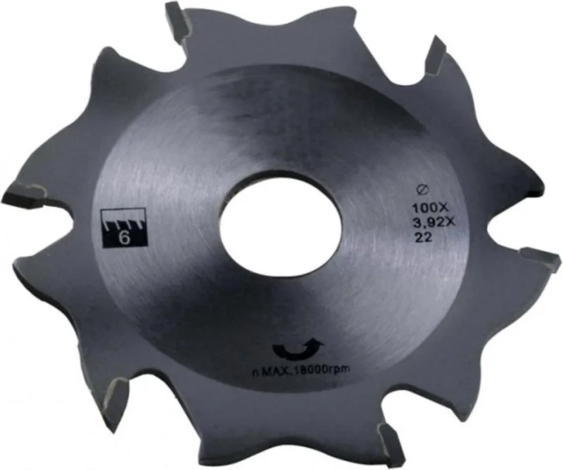BJA1005 - Zaagblad - Freesblad - Diameter - 100mm - Asgat - 22mm - Zaagsnede - 3,9mm - 6 tanden - Voor - Hout - Universeel - Voor - Lamellenfrees - Zeer geschikt voor - Lamellendeuvelfrees - BJM1009 van Ferm – productafbeelding
