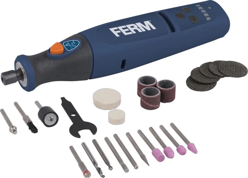 CTM1018 Roterende Combitool Li-Ion Accu 8V - Multitool incl. accessoires van Ferm – productafbeelding