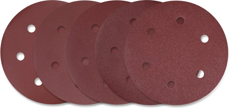 DSA1001 - Schuurpapier - set - Diameter - 225mm - Klittenband- bevestiging - 25st - Bestaande uit - G60 -G120 - G180 - G240 - G400 - elk 5 stuks - voor - Gipsplaat - schuurmachines - Zeer geschikt voor - DSM1010 - Telescopische - schuurmachine by Ferm – product image