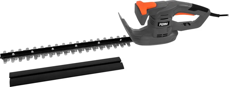 HTM1007 - Heggenschaar - Lengte blad: - 450mm - Vermogen: - 450W - Powerline - Soft grip - Beschermhoes - Veiligheidsschakelaar - Grijs - Keurmerken: - GS - TÜV - CE by Ferm – product image