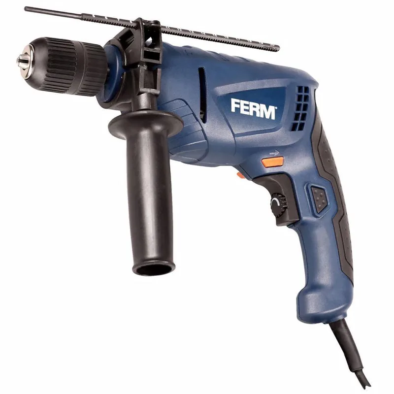 PDM1051 - Klopboormachine – 550W – Ø13MM – Variabele snelheid – Softgrip - Zijhandgreep - Diepte begrenzer - 3 meter rubberen kabel de Ferm – image du produit