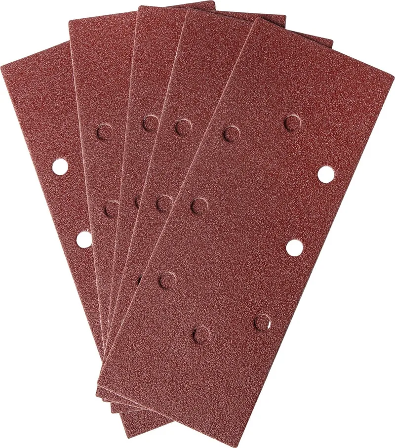 PSA1036 - Schuurpapier - 93x240mm - Set – 10 stuks – K80 - Schuurpapier - Met - 8 - Perforatiegaten - Universeel - Zeer geschikt voor von Ferm – Produktbild