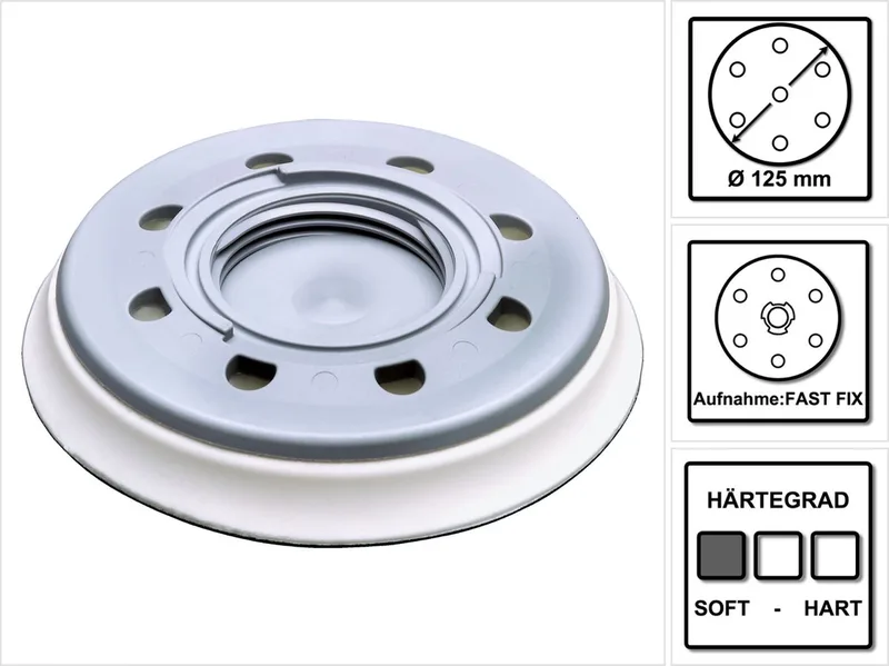 125mm ST-STF D125/8 FX-SW FastFix Steunschijf superzacht - 492126 de Festool – image du produit