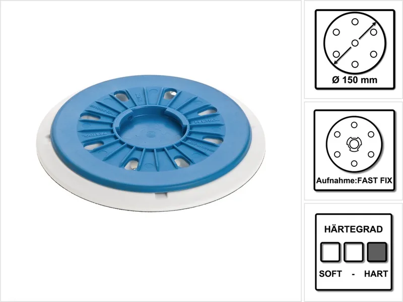 150mm ST-STF D150/MJ2-FX-H-HT FastFix Steunschijf hard - 202463 by Festool – product image