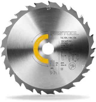 160 x 1,6 x 20 mm 25-tands Cirkelzaagblad hout | Wood Universal - 578585 de Festool – image du produit 1 sur 2