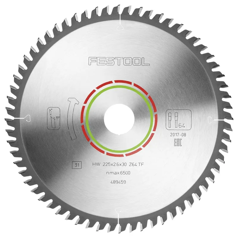 489459 / 225x2,6x30 TF64 Cirkelzaagblad - 225 x 30 x 64T - Hout de Festool – image du produit 2 sur 2