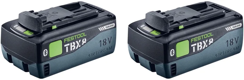 accuset 2x BP 18 TBX 8 ASI Tabless accupack 18 V 8,0 Ah (2x 578746) 8000 mAh Li-ion met laadindicator by Festool – product image