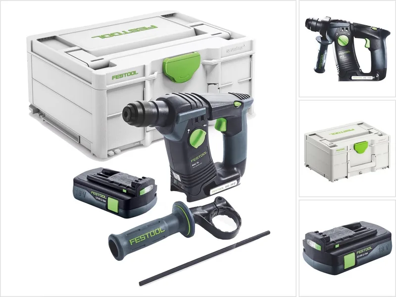 BHC 18-Basic accuboormachine 18 V 1,8 J SDS Plus Brushless + 1x accu 3,0 Ah + Systainer - zonder oplader van Festool – productafbeelding