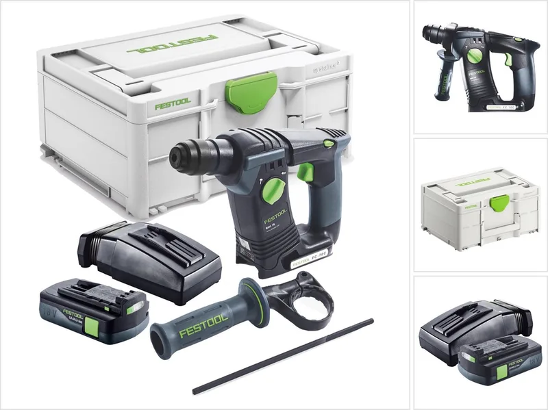 BHC 18-Basic accuboormachine 18 V 1,8 J SDS Plus Brushless + 1x accu 3,0 Ah + oplader + Systainer van Festool – productafbeelding