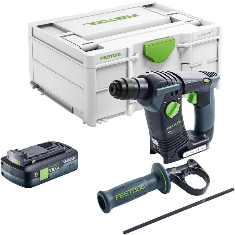 BHC 18-Basic accuklopboormachine 18 V 1,8 J SDS Plus Brushless + 1x accu 4.0 Ah + Systainer - zonder oplader de Festool – image du produit