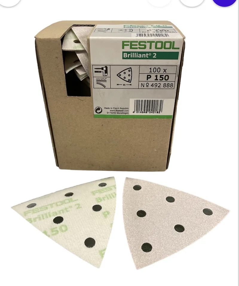 Brilliant 2 Schuurpapier 93v art. 492888 - P150 - Prijs per doos ( inhoud 100 stuks) von Festool – Produktbild