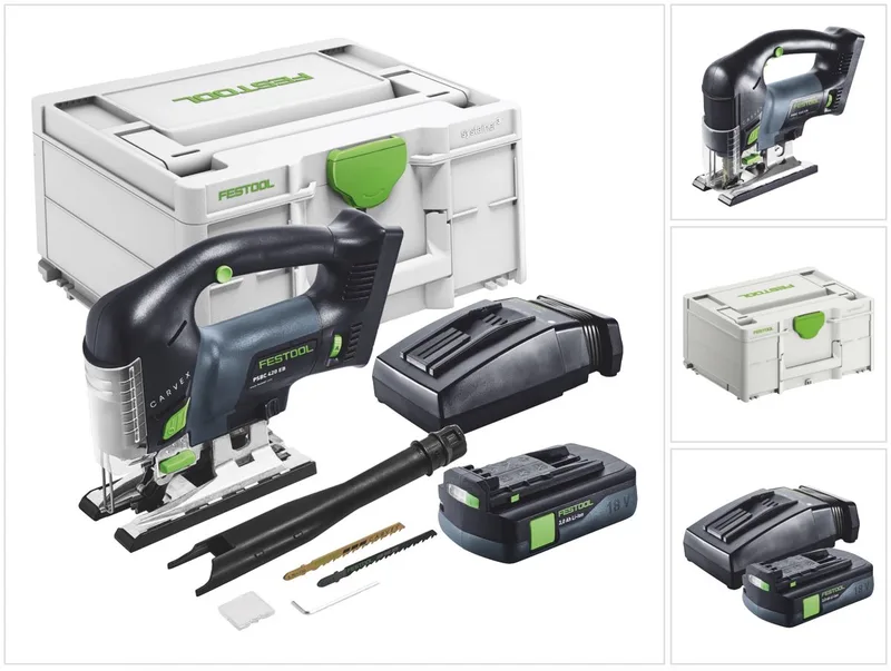 CARVEX PSBC 420-Basic accu-pendeldecoupeerzaag 18 V 120 mm borstelloos + 1x accu 3.0 Ah + lader + systainer by Festool – product image