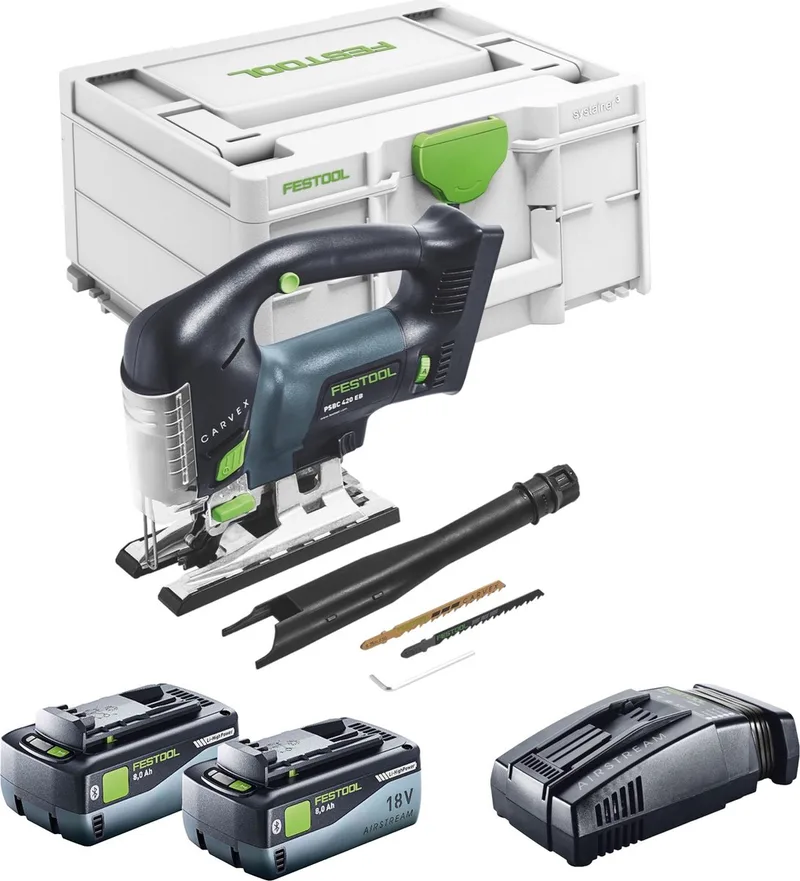 CARVEX PSBC 420 Basic accu-pendeldecoupeerzaag 18 V 120 mm borstelloos + 2x accu 8.0 Ah + snellader + Systainer by Festool – product image