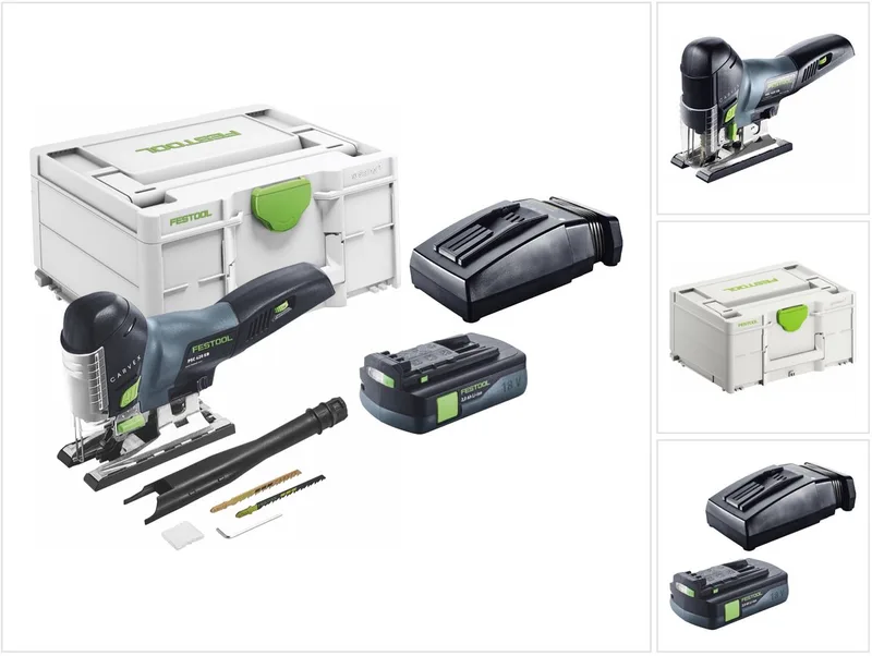 CARVEX PSC 420-Basic accu-pendelzaag 18 V 120 mm borstelloos + 1x accu 3,0 Ah + oplader + Systainer von Festool – Produktbild