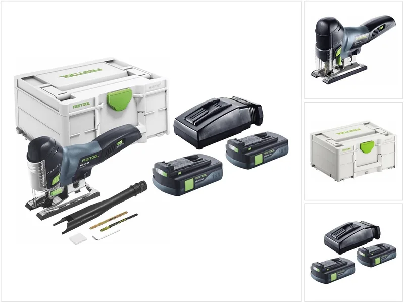 CARVEX PSC 420-Basic accu-pendelzaag 18 V 120 mm borstelloos + 2x accu 3,0 Ah + oplader + Systainer von Festool – Produktbild