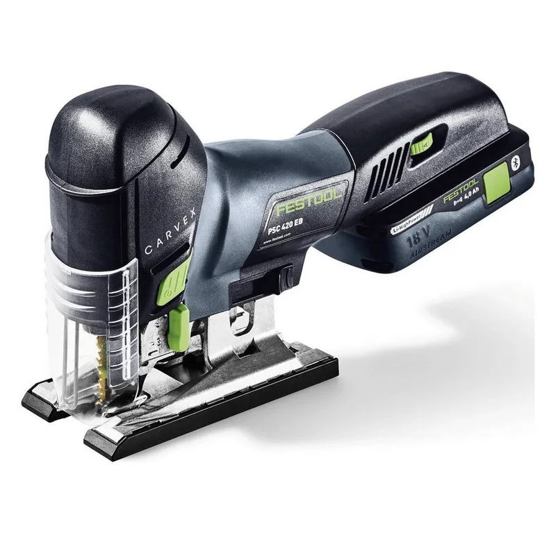 CARVEX PSC 420 HPC4,0 EBI-Plus 18V Li-Ion accu decoupeerzaag set (1x 4,0Ah) in systainer - 120mm - koolborstelloos de Festool – image du produit 2 sur 5