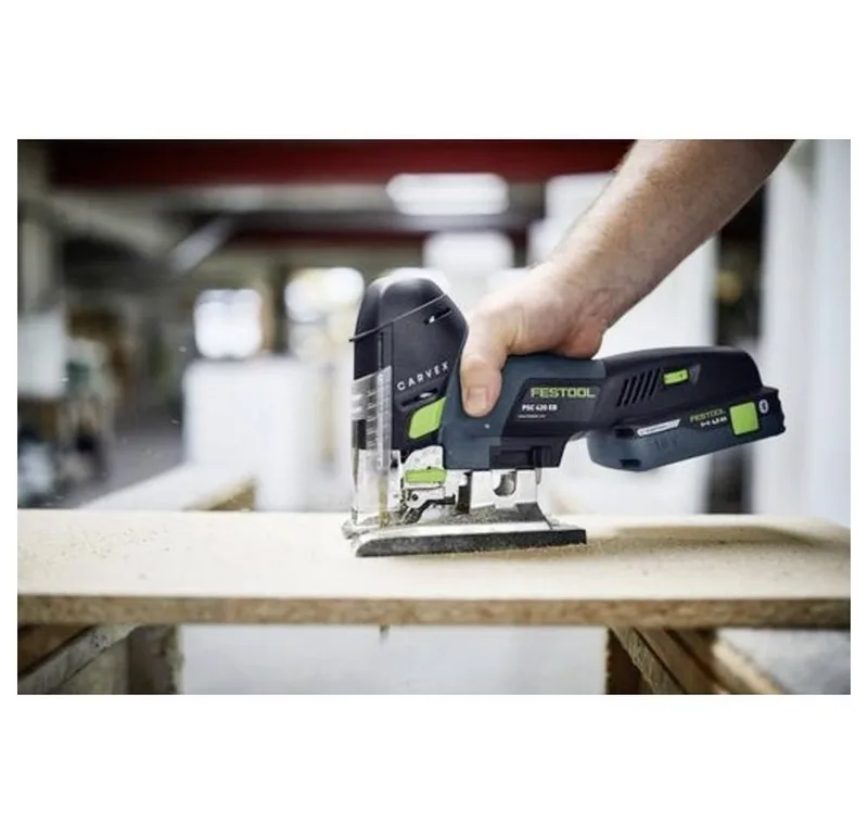 CARVEX PSC 420 HPC4,0 EBI-Plus 18V Li-Ion accu decoupeerzaag set (1x 4,0Ah) in systainer - 120mm - koolborstelloos de Festool – image du produit 4 sur 5