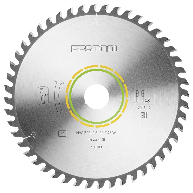 Cirkelzaagblad Wood Fine Cut Ø 225mm - 48T & Splintervrij fra Festool – produktbillede 2 af 2