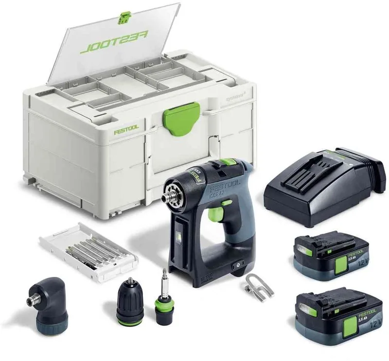 CXS 12 2,5-Set Accu Schroefboormachine 12V 2.5Ah in Systainer - 576865 de Festool – image du produit