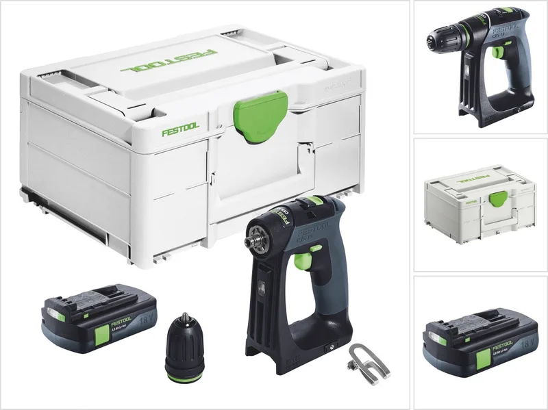 CXS 18 accuboormachine 18 V 40 Nm borstelloos + 1x accu 3.0 Ah + systainer - zonder oplader de Festool – image du produit