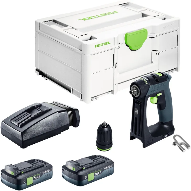 CXS 18-Basic accuschroefboormachine 18 V 40 Nm borstelloos + 1x accu 4.0 Ah + snellader + systainer by Festool – product image