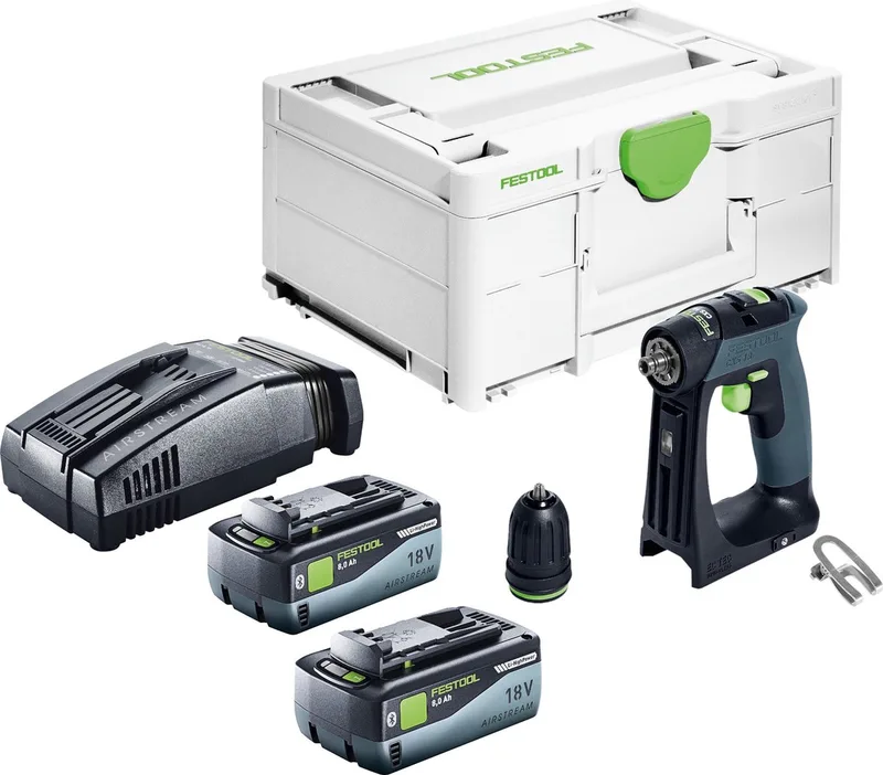 CXS 18 Basic accuschroefboormachine 18 V 40 Nm borstelloos + 2x accu 8.0 Ah + snellader + systainer by Festool – product image