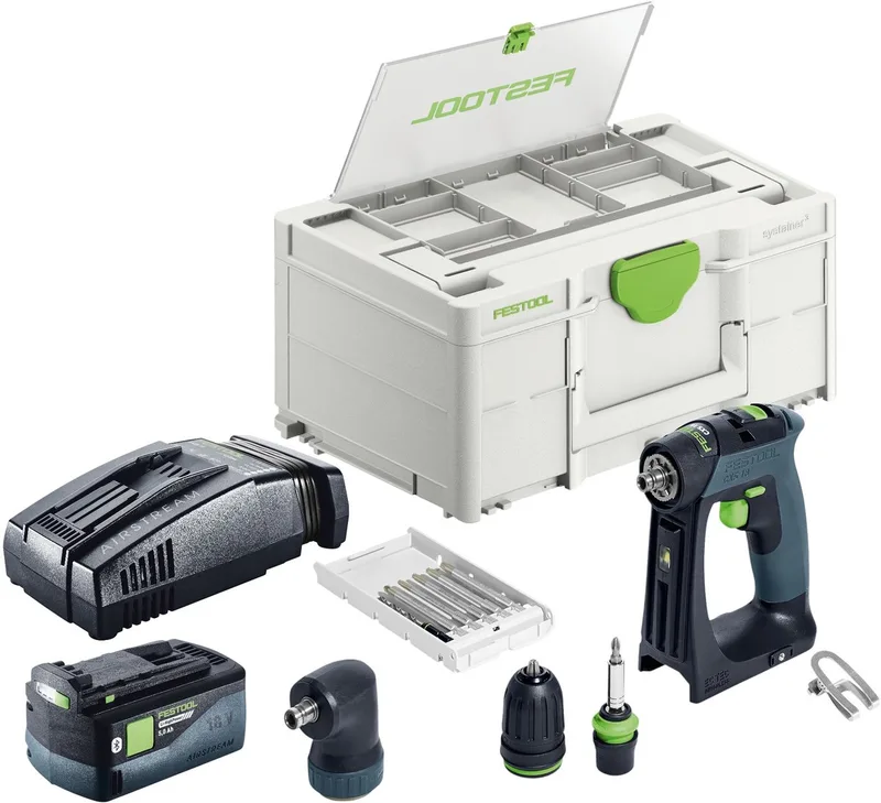 CXS 18-Basic-Set accuboormachine 18 V 40 Nm borstelloos + 1x accu 5,0 Ah + snellader + Systainer von Festool – Produktbild