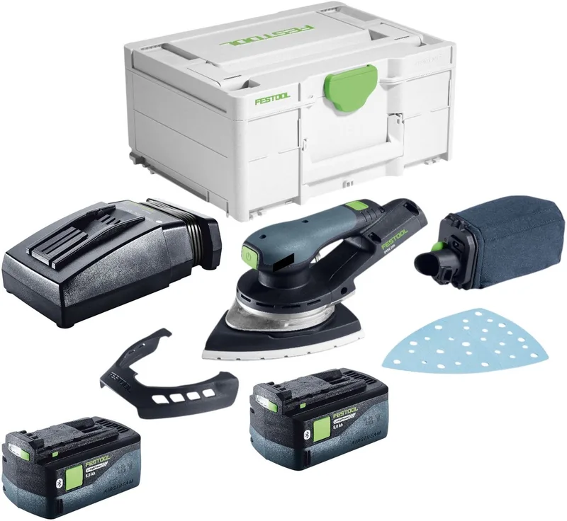 DTSC 200-Basic accu-deltaschuurmachine 18 V 145 x 195 mm borstelloos + 2x accu 5,0 Ah + oplader + Systainer by Festool – product image