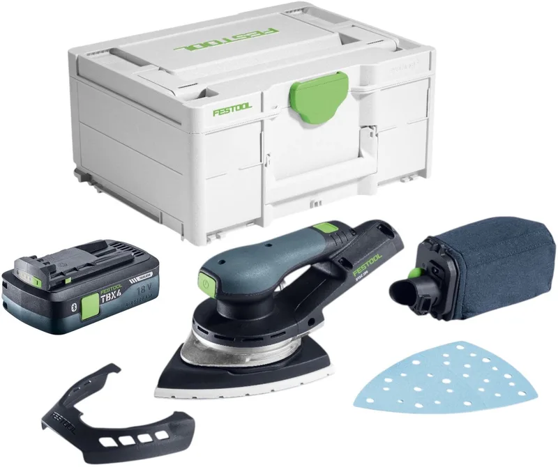 DTSC 200-Basic accu-deltaschuurmachine 18 V 145 x 195 mm borstelloos + 1x accu 4,0 Ah + Systainer - zonder lader von Festool – Produktbild
