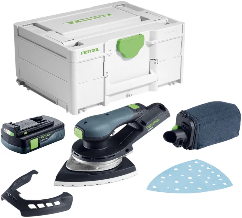 DTSC 200-Basic accu-deltaslijper 18 V 145 x 195 mm borstelloos + 1x accu 3,0 Ah + Systainer - zonder oplader by Festool – product image