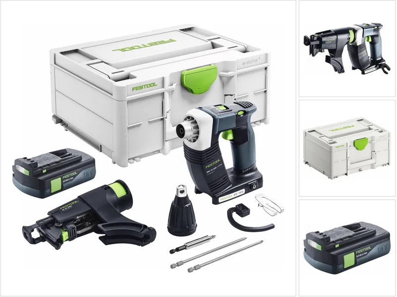 DURADRIVE DWC 18-2500 Basic accuschroevendraaier 18 V 18 Nm borstelloos + 1x accu 3.0 Ah + systainer - zonder oplader van Festool – productafbeelding
