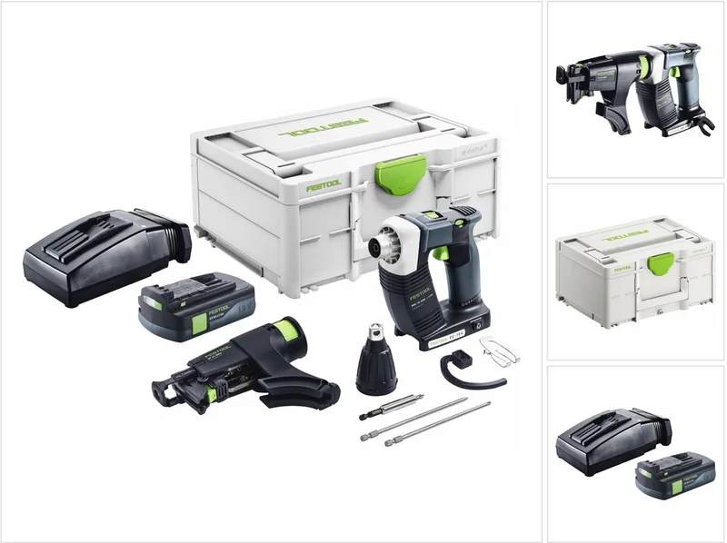 DURADRIVE DWC 18-2500 Basic accuschroevendraaier 18 V 18 Nm borstelloos + 1x accu 3.0 Ah + lader + systainer van Festool – productafbeelding