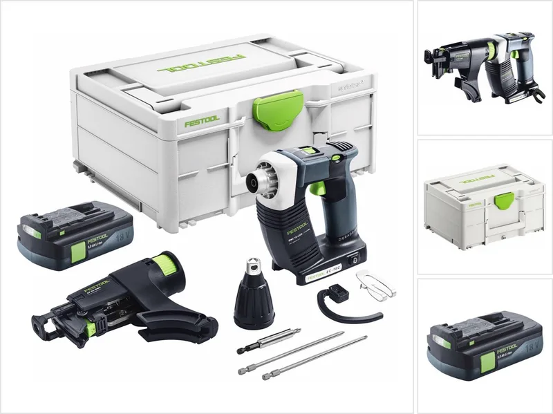 DURADRIVE DWC 18-4500 Basic accu-bouwschroevendraaier 18 V 14 Nm borstelloos + 1x accu 3,0 Ah + Systainer - zonder oplader by Festool – product image