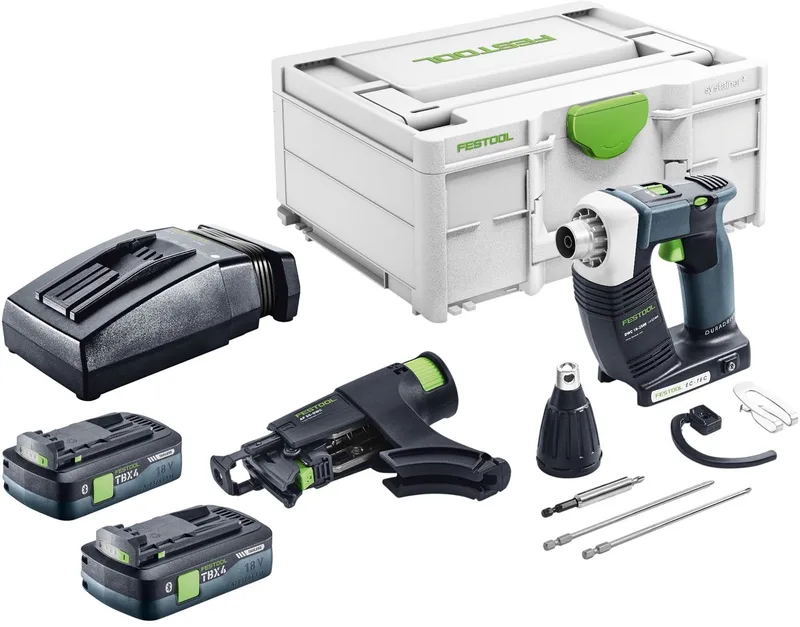 DWC 18-2500 Basic accu-bouwschroevendraaier 18 V 18 Nm borstelloos + 2x accu 4,0 Ah + oplader + Systainer van Festool – productafbeelding