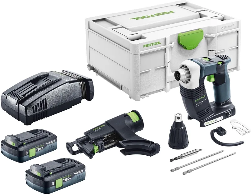 DWC 18-2500 Basic accu-bouwschroevendraaier 18 V 18 Nm borstelloos + 2x accu 4,0 Ah + snellader + Systainer von Festool – Produktbild