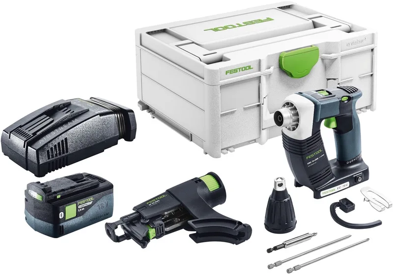 DWC 18-4500 Basic accu-bouwschroevendraaier 18 V 14 Nm borstelloos + 1x accu 5,0 Ah + snellader + Systainer van Festool – productafbeelding
