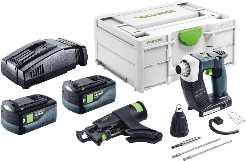 DWC 18-4500 Basic accu-bouwschroevendraaier 18 V 14 Nm borstelloos + 2x accu 5,0 Ah + snellader + Systainer van Festool – productafbeelding