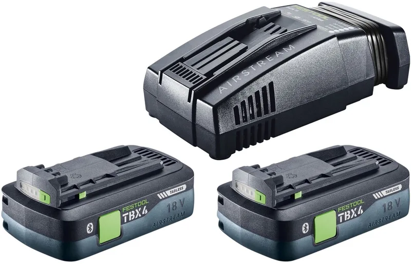 Energie Set 18V 2xTBX4/SCA16 met 2x BP 18 TBX 4 C-ASI accu 18 V 4,0 Ah ( 2x 578745 ) + SCA 16 snellader ( 576953 ) de Festool – image du produit