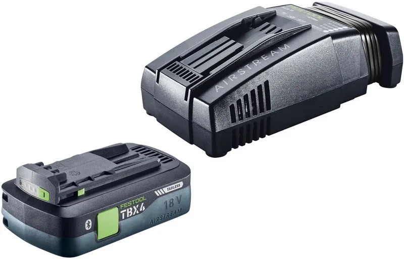 energieset 18 V 1xTBX4/SCA16 met 1x BP 18 TBX 4 C-ASI accu 18 V 4,0 Ah (578745) + SCA 16 snellader (576953) von Festool – Produktbild
