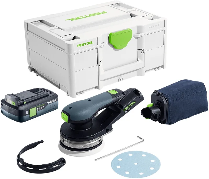 ETSC 2 125-Basic accu-excentrische schuurmachine 18 V 125 mm borstelloos + 1x accu 4,0 Ah + Systainer - zonder oplader von Festool – Produktbild