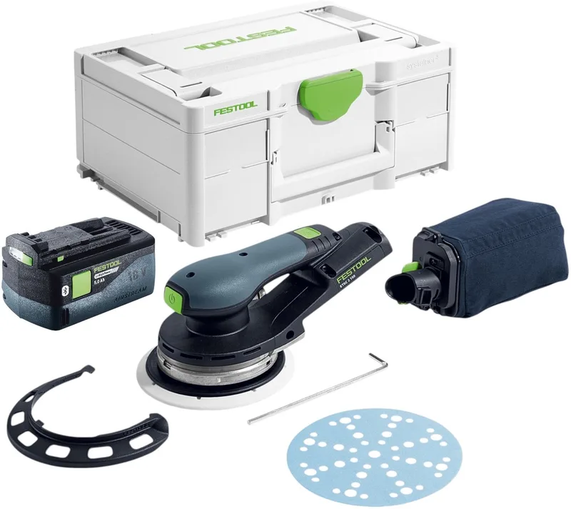 ETSC 2 150-Basic accu excenterschuurmachine 18 V 150 mm borstelloos + 1x accu 5.0 Ah + systainer - zonder oplader de Festool – image du produit