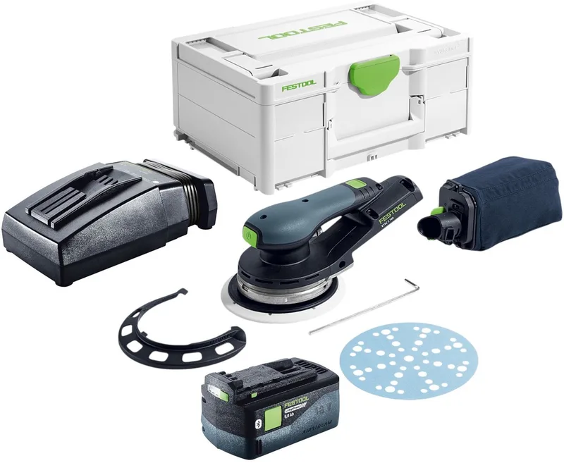 ETSC 2 150-Basic accu excenterschuurmachine 18 V 150 mm borstelloos + 1x accu 5.0 Ah + lader + systainer by Festool – product image