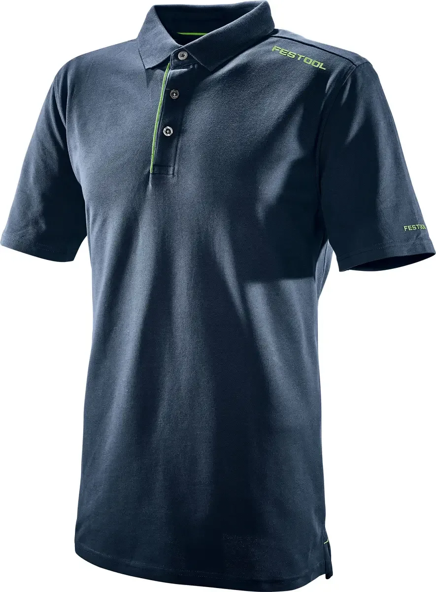 Festool 203998 Poloshirt Donkerblauw, Groen by Festool, Dark blue, Green, L – product image