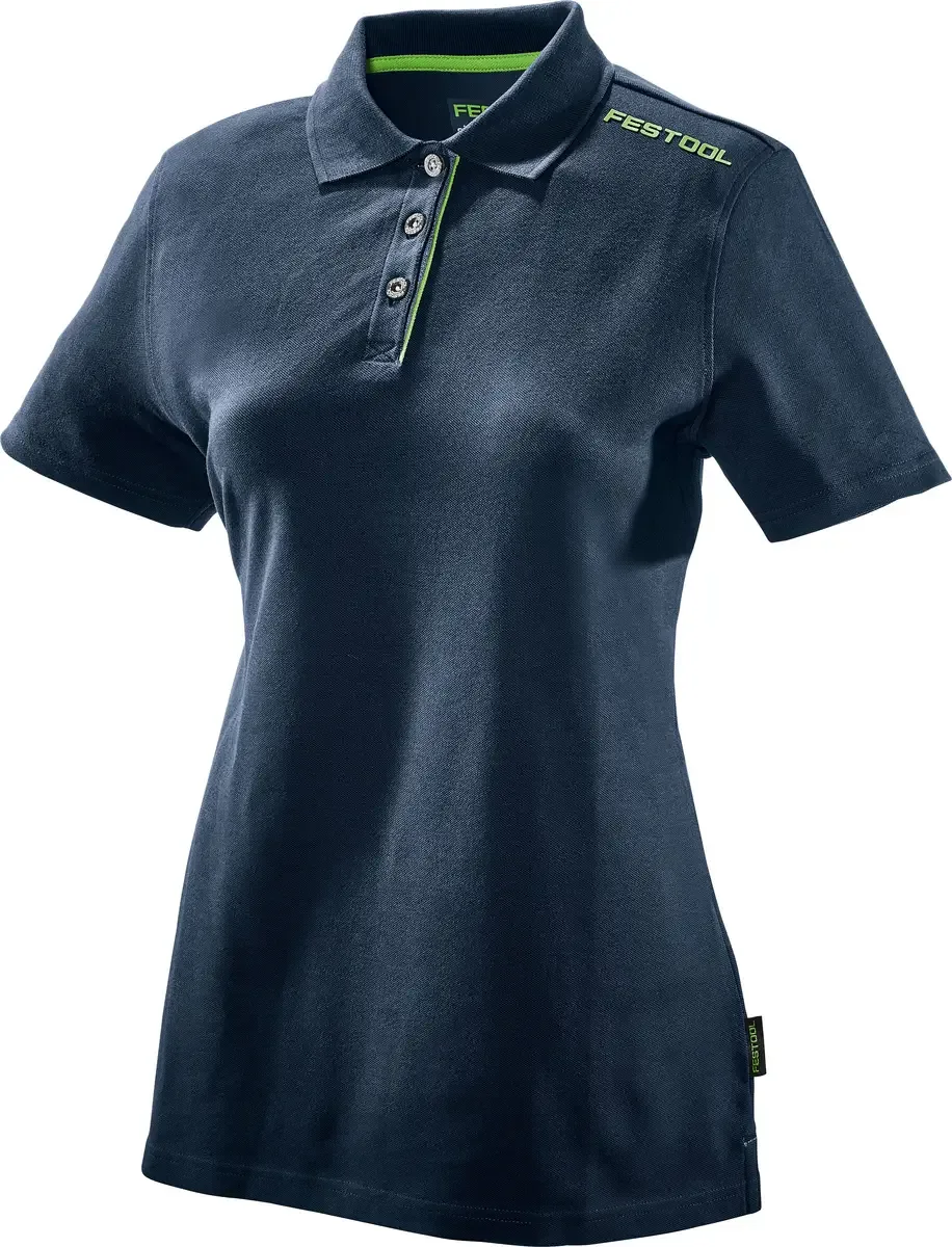 Festool 577298 Poloshirt Donkerblauw, Groen by Festool, Dark blue, Green, L – product image