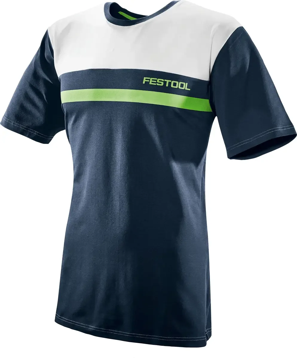 Festool 577305 T-shirt Donkerblauw, Groen, Wit van Festool, Donkerblauw, Groen, Wit, 3XL – productafbeelding