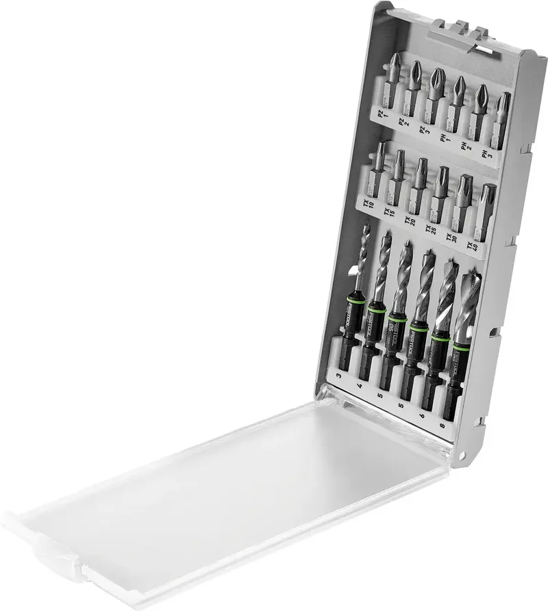 Festool 577395 BKS SYS3 D3-8 K CE/W Bohrer-Set Holz 3 mm, 4 mm, 5 mm, 6 mm, 8 mm de Festool – image du produit