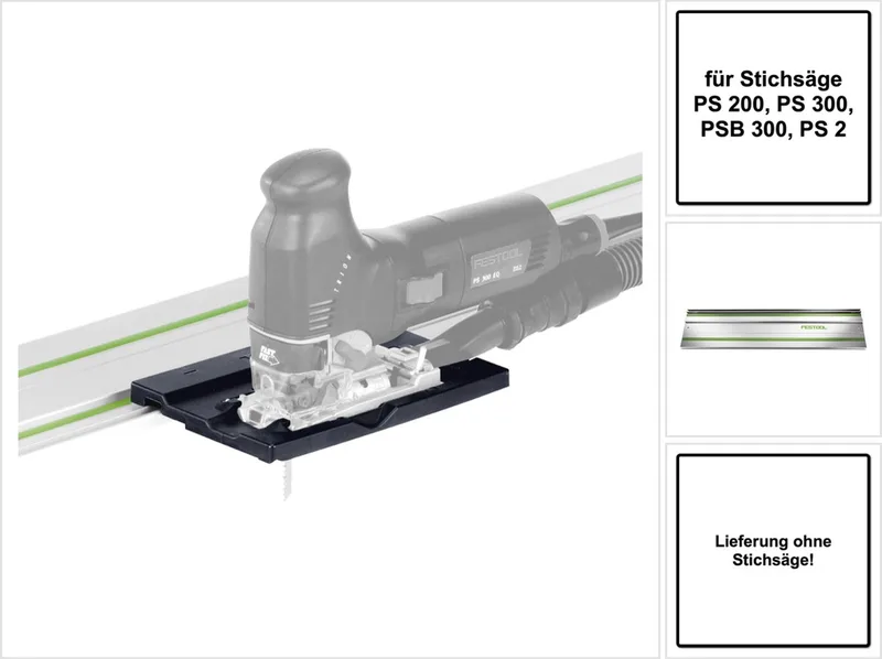 FS-PS/PSB 300 geleideaanslag ( 490031 ) + geleiderail 1080 mm ( 491504 ) voor decoupeerzaag PS 200, PS 300, PSB 300, PS 2 de Festool – image du produit